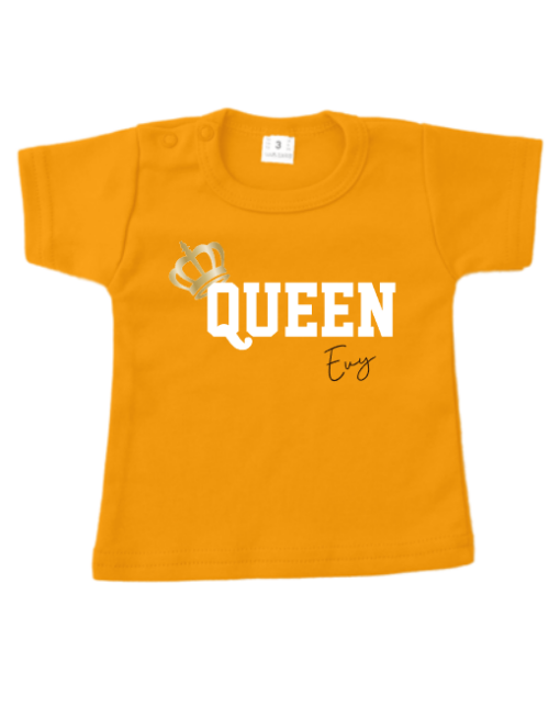 Koningsdag Oranje T-shirt | King of Queen met naam